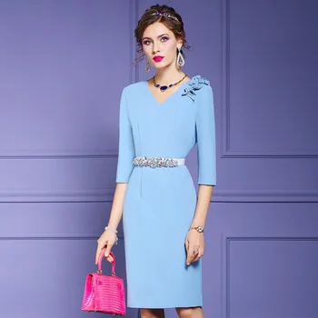 

2020 NEW Summer Work Pencil dress Women Clothing autumn Elegant and dignified Party Dress plus size XXXL free shipping dresses