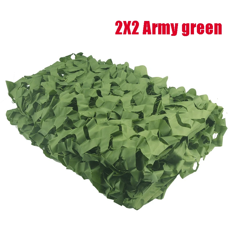 2X2 Army green 2X9 м Военная Тактическая палатка Открытый Кемпинг солнцезащитный навес охотничья камуфляжная сетка Лесной Армейский Камуфляж палатка автомобильные чехлы тенты - Цвет: 2X2 Army green
