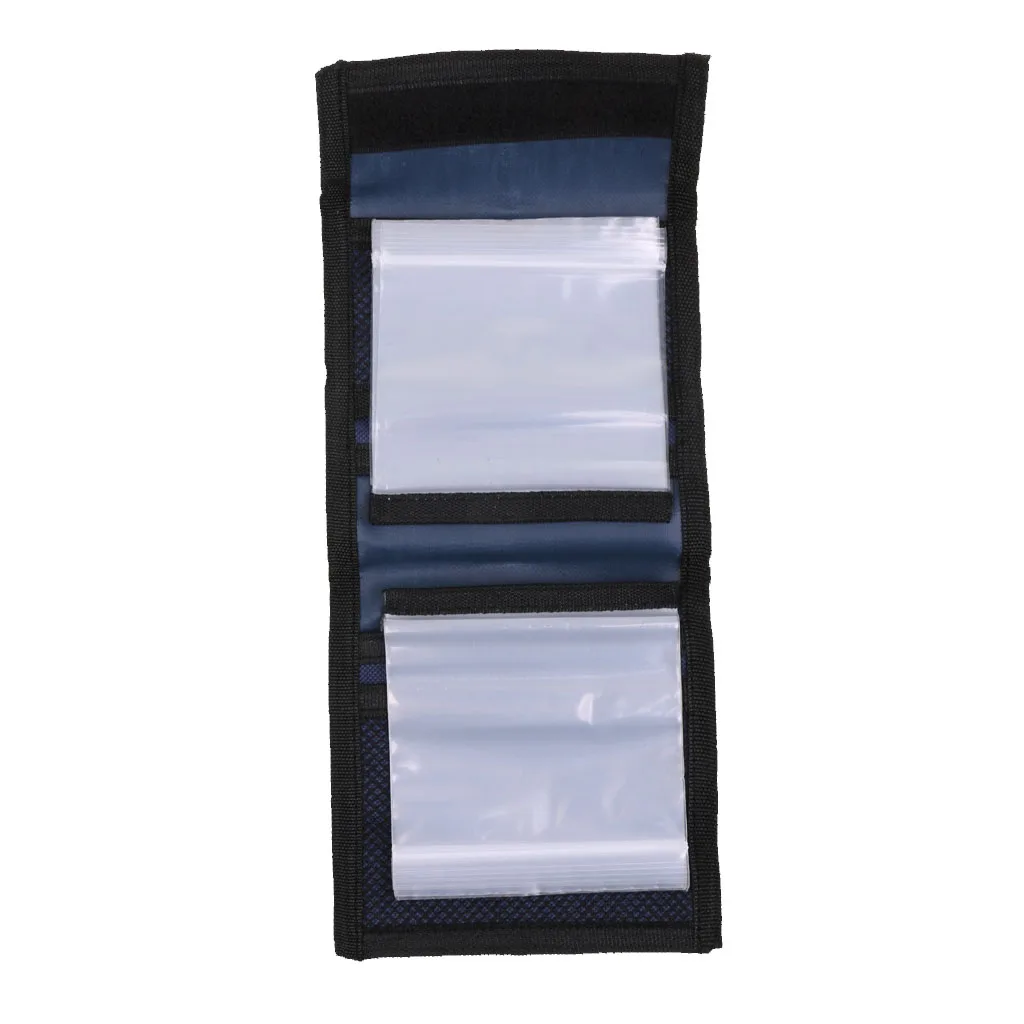 Fishing Line Leader Wallet Tapered Leader Storage 12 Removable Sleeves Pocket Line Tippet Bag Fly Fishing Bags Blue 