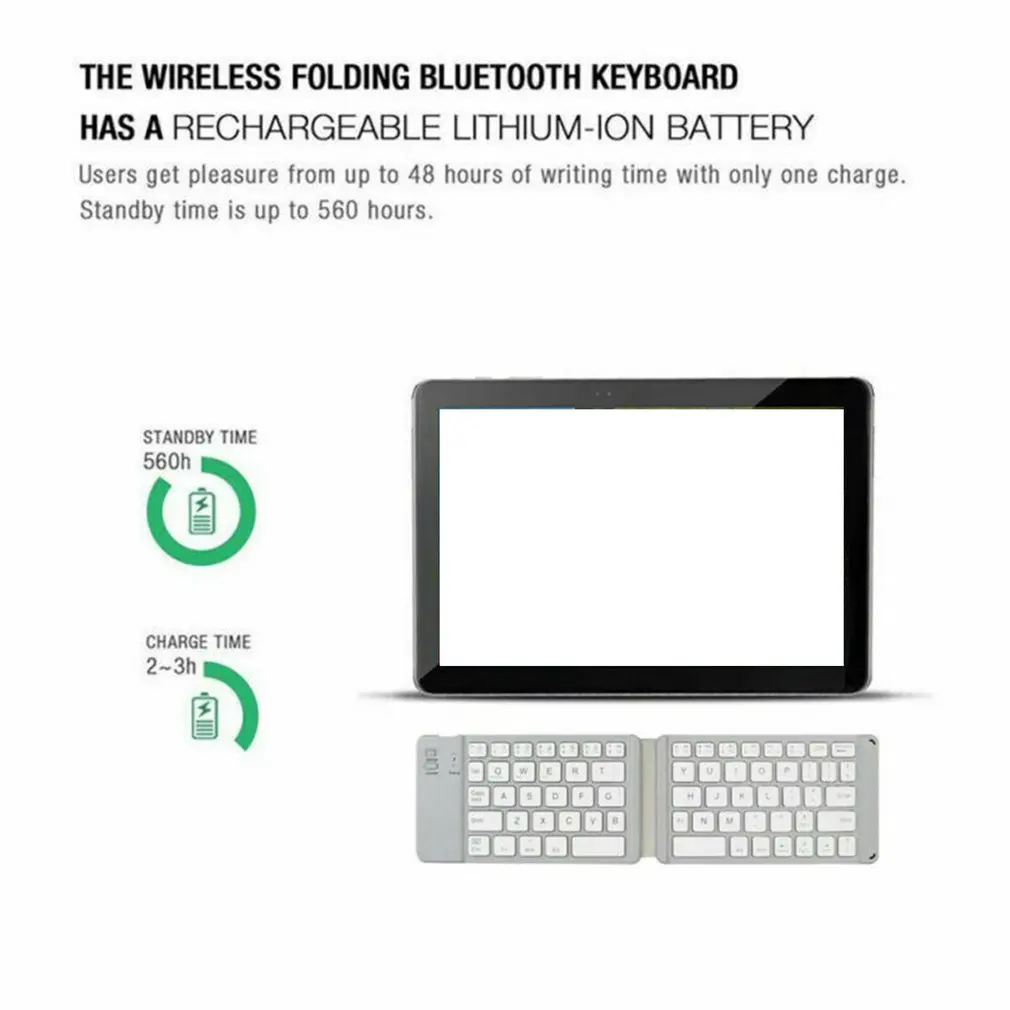 Складная Bluetooth клавиатура беспроводной светильник клавиатуры и удобный USB