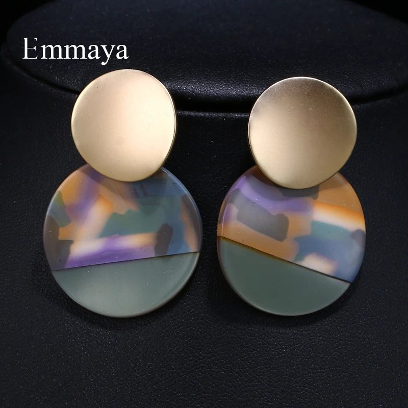 

Emmaya Abstract Concept Colorful Image In The Platform Earrings Attractive Smooth Surface Women First Choice Anniversary Gift