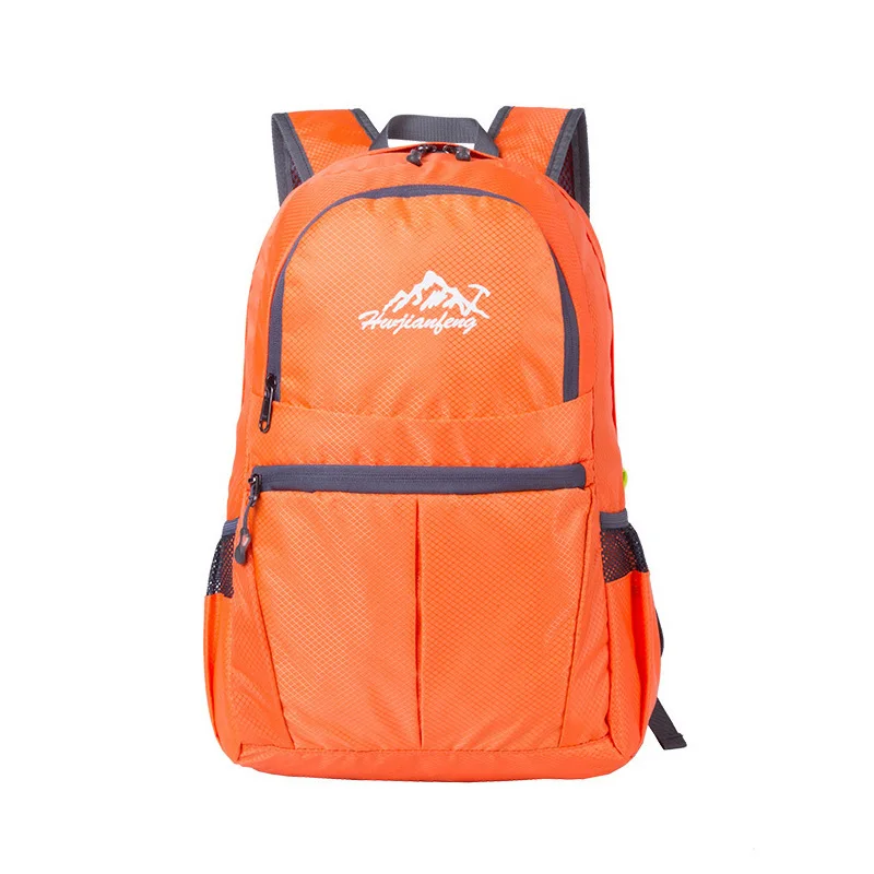 Легкий рюкзак для путешествий, складная сумка на плечи, 210D, нейлоновый складной рюкзак для спорта на открытом воздухе, кемпинга, водонепроницаемый - Цвет: Orange