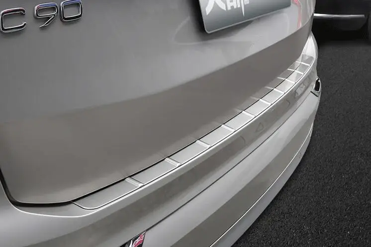 Для Volvo XC90- защита заднего бампера из нержавеющей стали Накладка на порог аксессуары для стайлинга автомобиля 1 шт