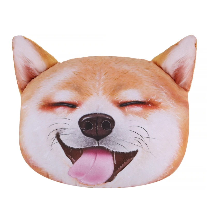 Автомобильная подушка для шеи с наполнителем 3d принт плюшевое лицо собаки