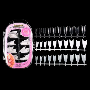

Pointed-Toe Manicure Finished Product Fake Nails Patch 100 Pieces Boxed