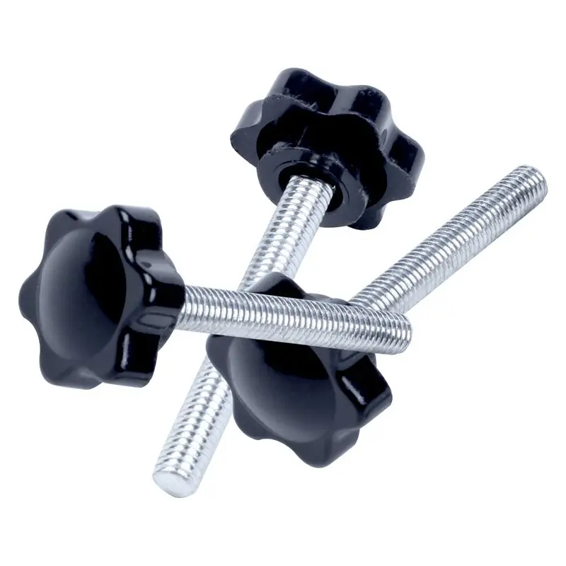 12x черный+ серебристый запасные части M6x45mm с наружной резьбой рифленая ручка звезда Ручка