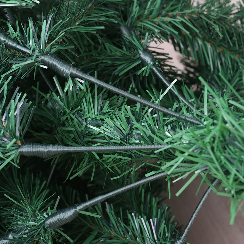 Искусственная ПВХ Рождественская елка шифрование зеленое дерево украшение пластиковая основа Рождественское украшение для украшения дома аксессуары