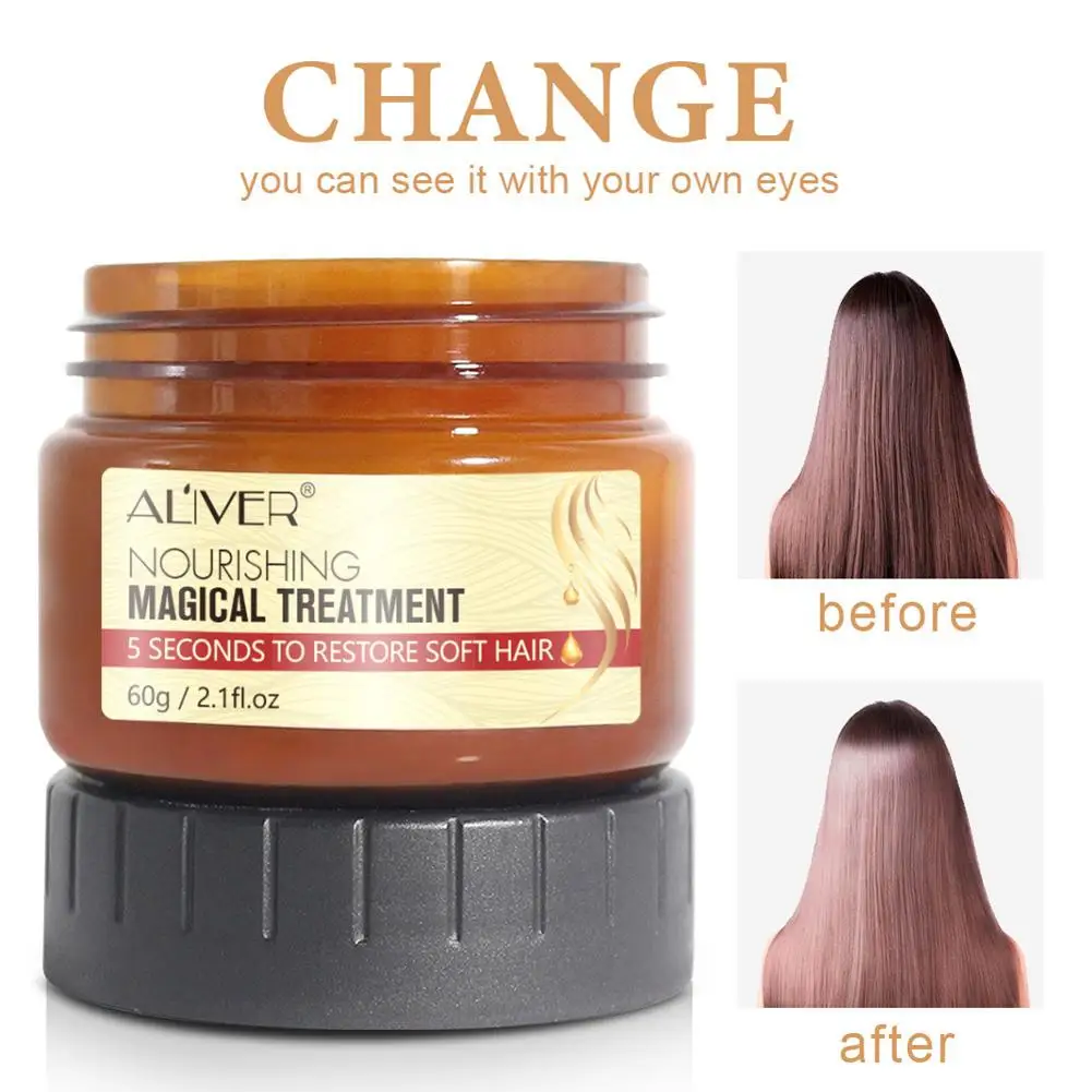 

60ML Magical Treatment Mask 5 Second Repairs Damage Restore Soft Hair Essential For All Hair Types Keratin Hair Scalp Hair Care