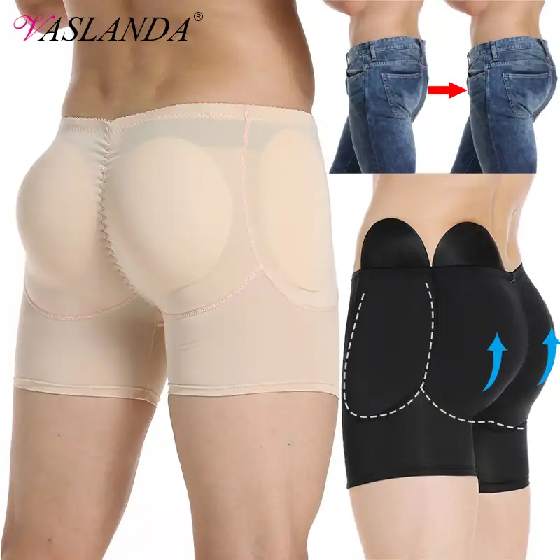 Hommes Shaper Rembourre Boxer Hanche De Sous Vetements Amincissants Fausses Fesses Shapewear Bout A Bout Short Butin Rembourrage Culotte Aliexpress