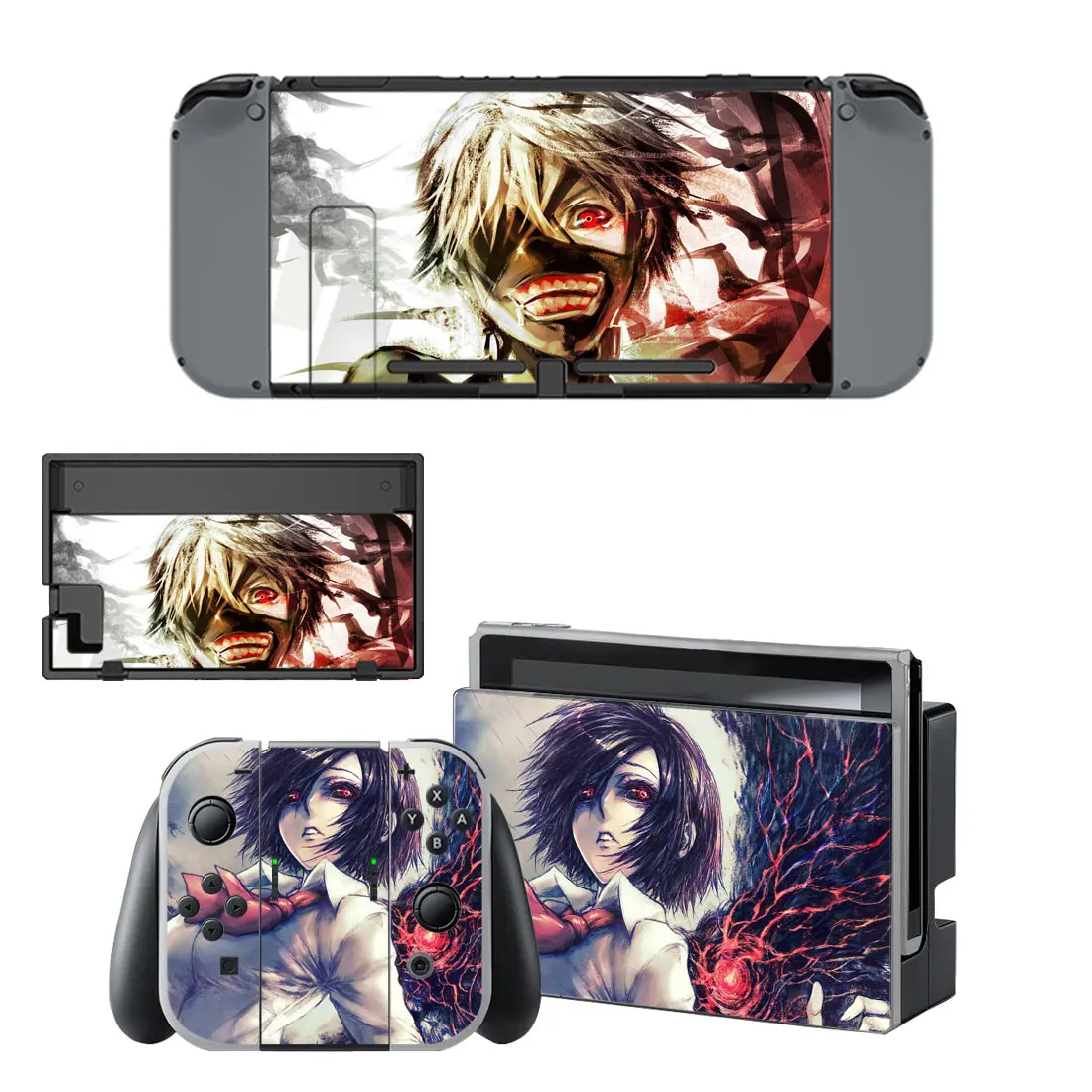 11 Styles Tokyo Ghoul Style Vinyl Decal Skin Sticker For Nintendo Switch NS NX Console Protector  Game Accessoriy NintendoSwitch 