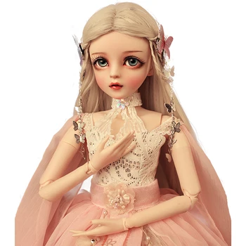 

60cm 1/3 BJD Dolls Mechanical Joints Princess Doll Set - Pink (Included Eyes + Handmade Makeup + Full Clothes As Shown)
