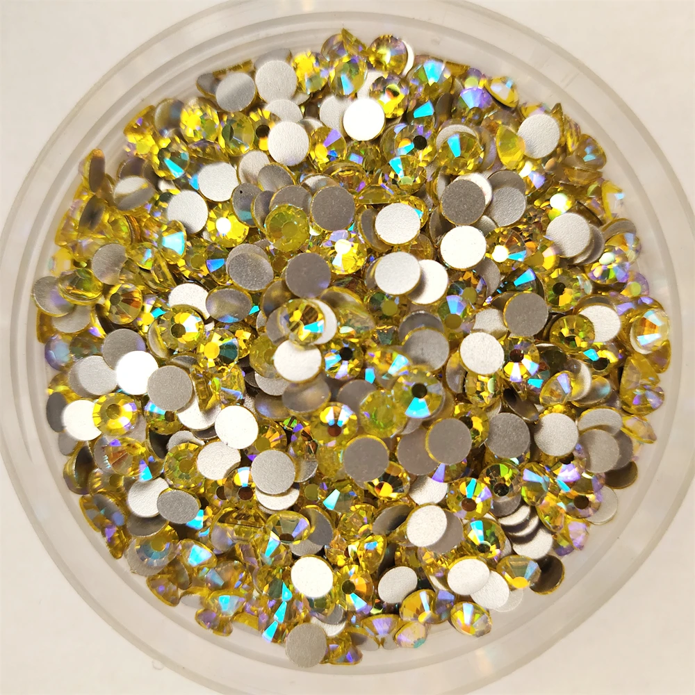 All Sizes AB Colors ss3-ss30 Flat Back Nail Art Non Hotfix Rhinestones 3D Flatbacks Decoration Jewelry Crystals