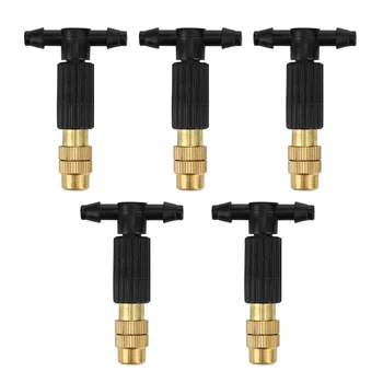 

5pcs Adjustable Copper Water Sprinkler Head Durable Automatic Spray Misting Tip Nozzles Home Garden Planting Elements