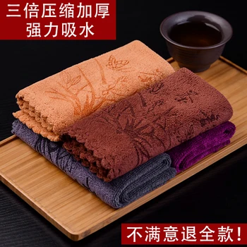 

cotton linen thickened large size special Chinese custom tea set absorbent tea mat Kung Fu tea cloth square towel