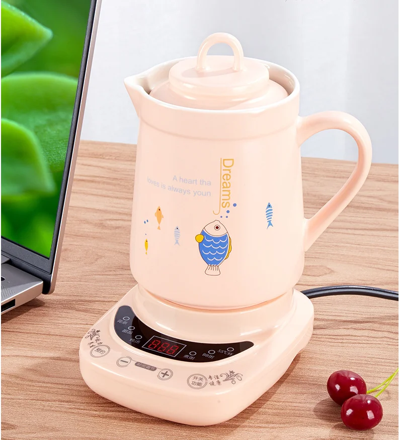220V 600ML Mini Electric Stewing Machine Ceramic Portable Slow Stewer Health Preserving Pot Portable Multi Cooker