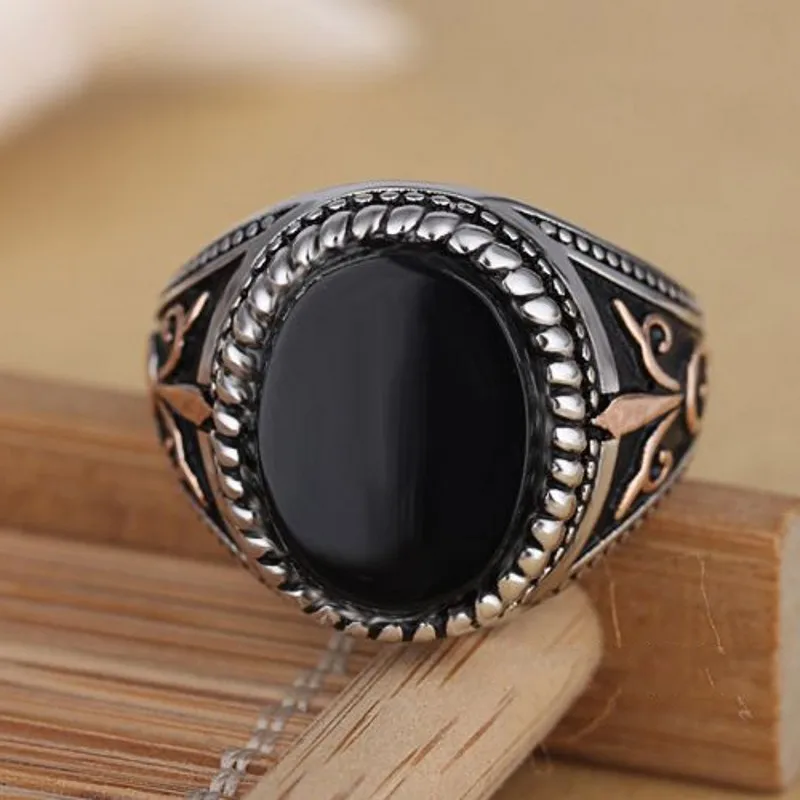 BOCAI S925 Серебро Кольца Новые Модные натуральный агат ювелирные изделия супер