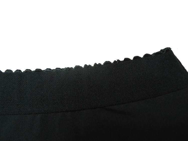 Deporte Women Pants Summer Women Stretch Thin Short Leggings High Waist Black Lace Spandex Skinny Knee-length Trousers M945
