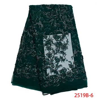 

Womens Lace Materials New Arrival African Beaded Fabric Lace Material For Nigerian Styles QF2519B-8