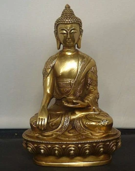 

Tibet Tibetan Buddhis shakyamuni bronze buddha statue Free shipping
