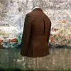 Men's Tweed Suit Jacket Safari Style Classic Elegant Vintage Blazer 6