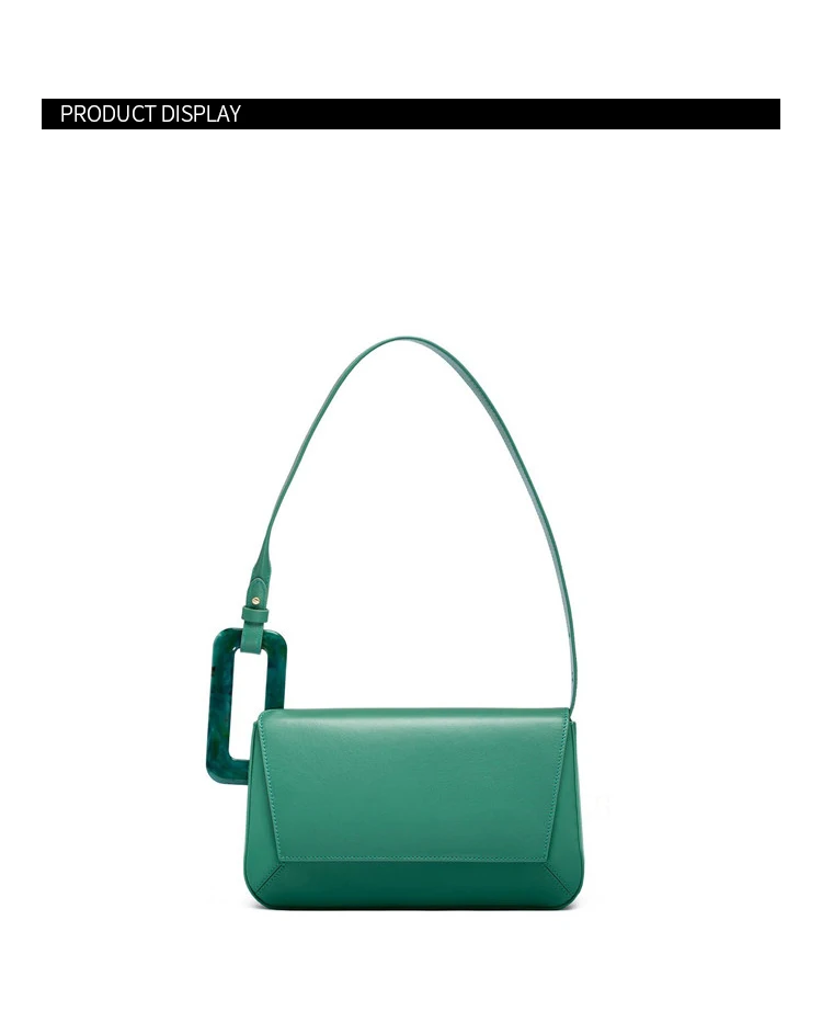 Новая дизайнерская Лоскутная сумка на плечо для женщин, полимерная акриловая прямоугольная пряжка, несимметричная Геометрическая подмышка, клатч, панельная женская сумка