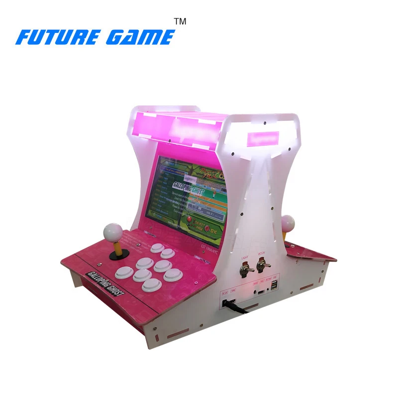  2 player 10 inch LCD Screen Mini bartop Galloping Ghost Arcade Game machine with Pandora 6S 1388 ga