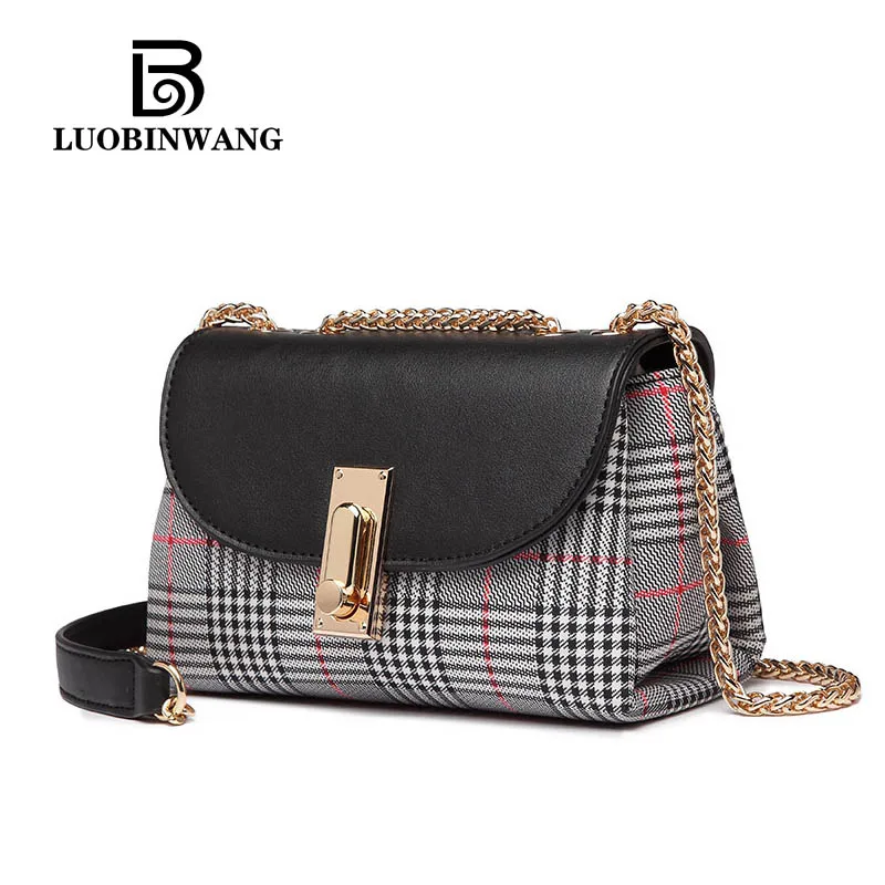 

bags handbags women famous brands Fashion Plaid Shoulder Bags PU Leather Flap ladies hand bags small designer cross body bags