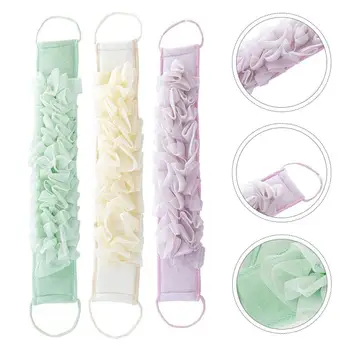 

3pcs Long Strip Exfoliating Nylon Bath Towel Rubbing Mud Towel Scrub Tool
