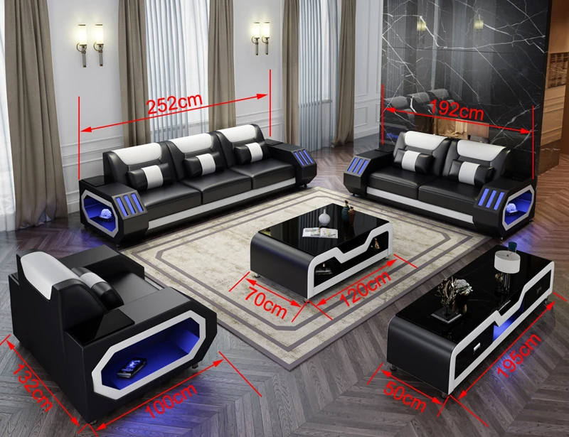 1+ 2+ 3 сиденья мебель из натуральной кожи гостиная диван наборы
