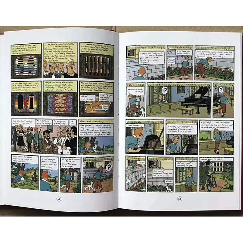 8 Books/set Tintin Collection The Adventures of Tintin English Picture  story books to help your child grow as reader Libros Toy