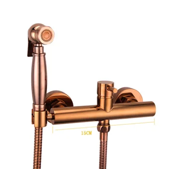 

all copperbidet spray sprayer Rose Golden Woman Washer Cold and Hot mixer Faucet Flusher Gun Toilet Washer Nozzle