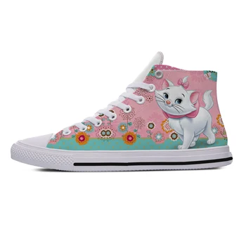 

Off White Fashion Marie Cat Woman Man Lightweight Sneakers Breathable Casual Board Shoes High Help Hot Canvas Shoes Aristocats