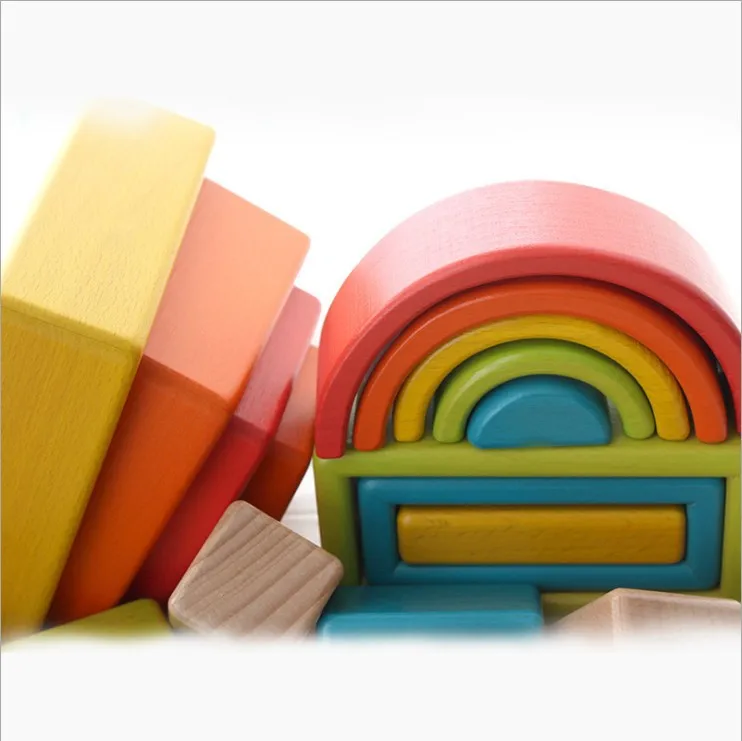 

Prince ma Rainbow Building Blocks Children Baby Educational Creative Toy