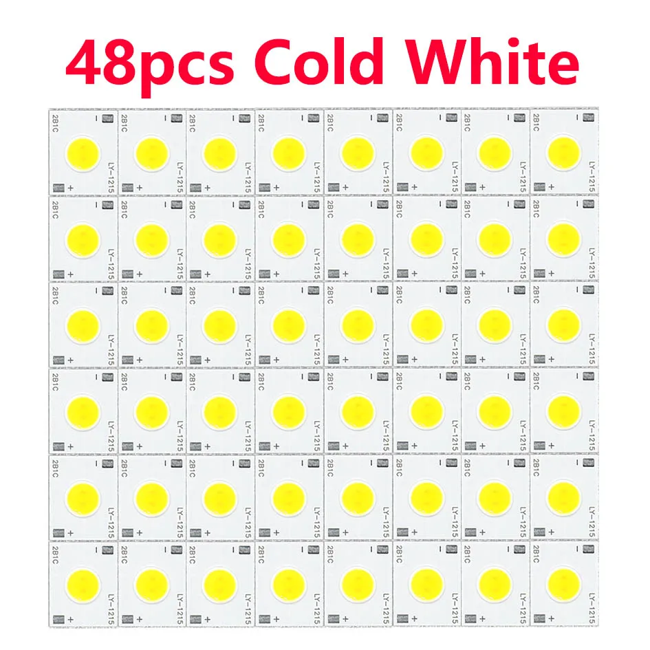 48 Teile/paket 1W 3-3,2 V 250-300mA LED Chip Licht Scheinwerfer Downlight Lampen COB Glühbirne perlen Integrierte Oberfläche Chip Bord – Detail 4