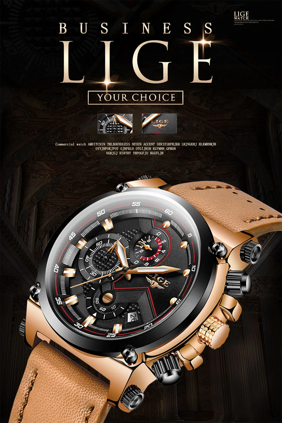 best fishing watches LIGE Men Sport Watches Top Brand Luxury Casual Quartz Watch Men Genuine Leather Military Waterproof WristWatch Relogio Masculino lige design watch
