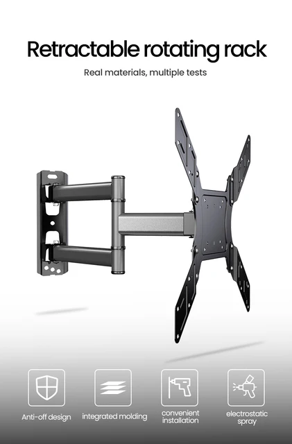 LVDIBAO Universal 3 Arms Monitor Bracket Panel LCD Wall Mounted TV Bracket  Support Size 26-50 loading Up to 40kg VESA 400x400 - AliExpress