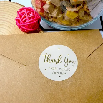 

Bronzing Thank You For Your Purchase Stickers Seal Labels For Boxes Envelopes Package Online Retailer Boutiques Shops