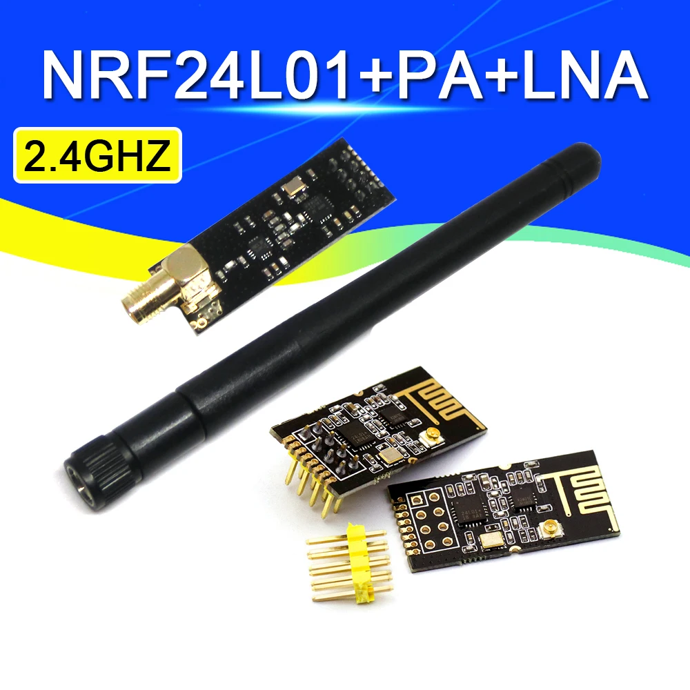 Беспроводные модули 2 4G 3 5-метровые дальние беспроводные NRF24L01 + PA LNA (с антенной)