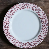 Big Plate Винтажный пасторальный стиль набор керамической посуды из красных ягод/Салатник в западном стиле - Цвет: Big Plate
