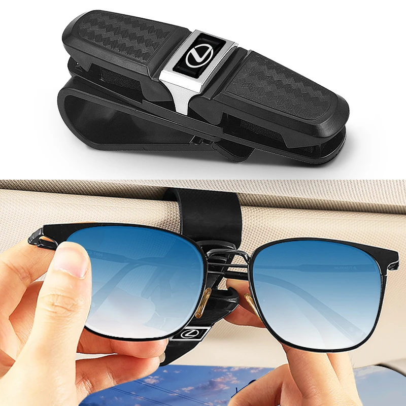1pcs Auto Sun Visor Glasses Holder Sunglasses Clip Card Ticket Clip Box