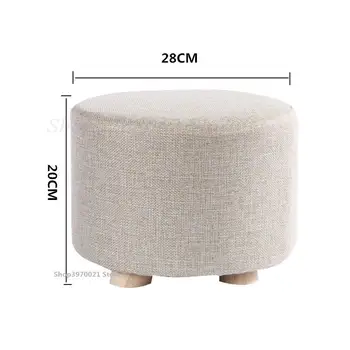 

Creative Stool , Foot Stool Wooden Change Shoe Stool , Fabric Cover Removable Seat Upholstered Footrest home sofa stool