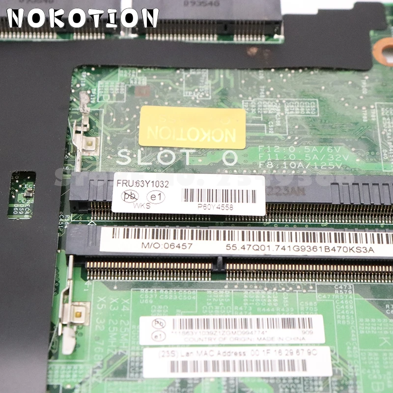 Материнская плата NOKOTION 63Y1032 60Y4558 48 47q06. 041 для ноутбука Lenovo thinkpad X200 материнская P8600