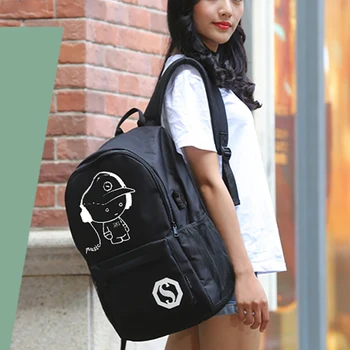 

Outdoor Sports Backpack City Jogging Bags with USB Charge Port Students Anti-theft Laptop Luminous Backpack Outdoor Bags 2