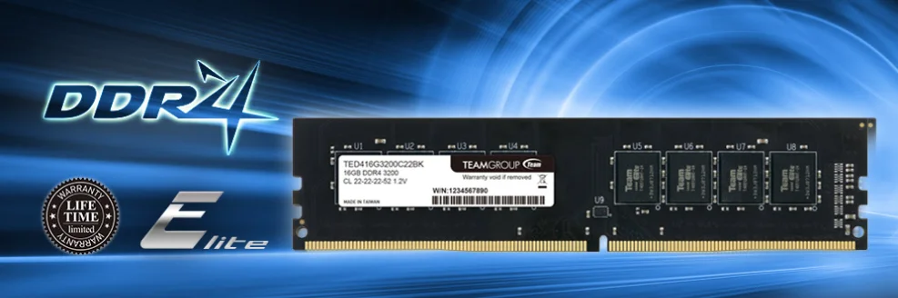 Hfe3323c5e2724554af34590419cc6a42N MEMOIRE UDIMM DDR4 08GO 3200MHZ CL22 TEAMGROUP ELITE