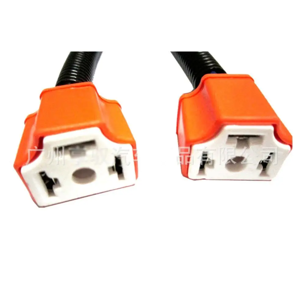 2PCS H4 9003 HB2 Ceramic Wire Extension Headlight HID / LED Cable Adapter Plug Harness Connector Female Socket H1 H7 H11 9005