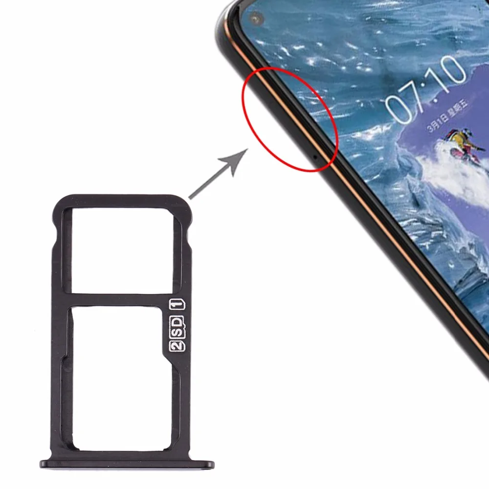 Лоток для sim-карт+ лоток для sim-карт/лоток для карт памяти Micro SD для Nokia X7/8,1/7,1 Plus/TA-1131