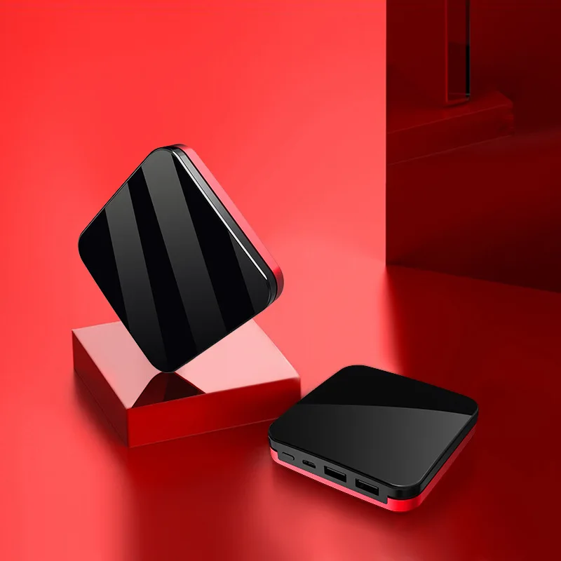 New Mini Portable Mobile Power Supply Ultra-thin full-screen charging treasure 10000 mA gift portable charger