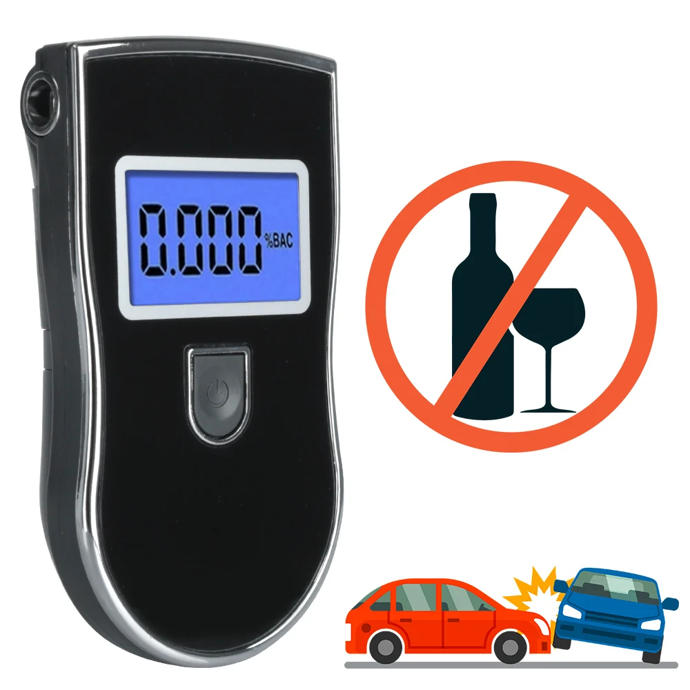 Portable LCD Screen Alcohol Meter Wine Alcohol Test Digital Breath Tester Drunk Driving Analyzer Car Breathalyzer