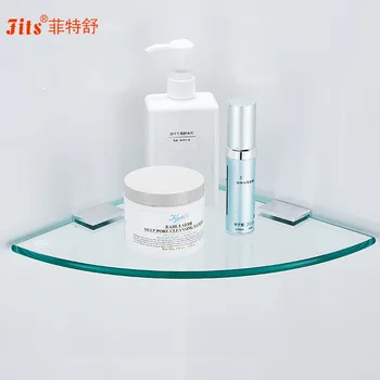 

New Style Corner Bathroom Glass Shelves 18/24/29 Centimeter Single Layer Double Layer Storage Shelf