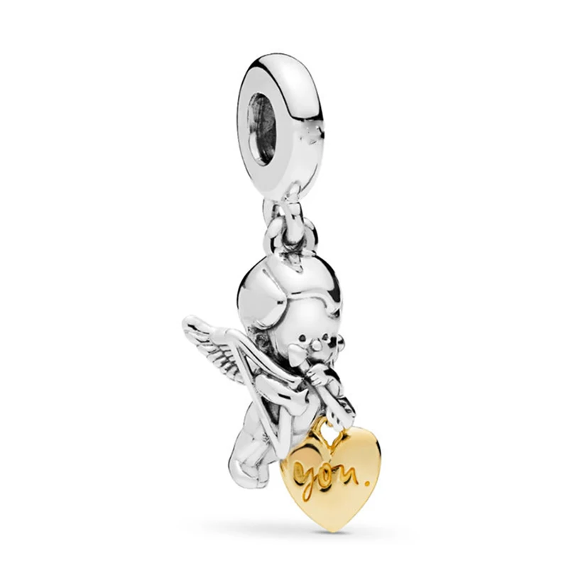 Charms 42 2 шт. серебряный дракон любовь животное Микки Шарм Подвеска подходит Pandora подвески, браслеты, ожерелья для женщин серебро DIY ювелирных изделий - Цвет: Charms 42